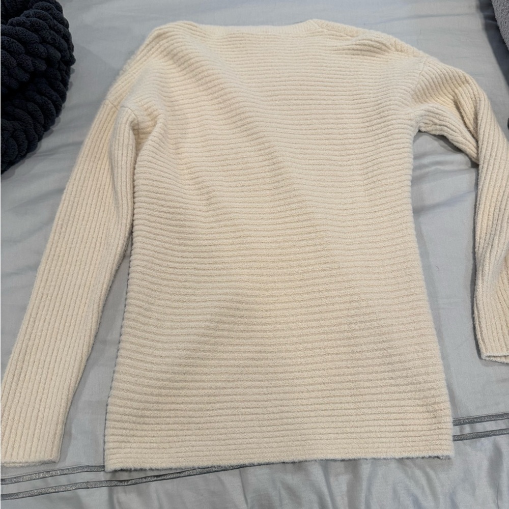 Express Cream Ribbed Sweater - Picture 4 of 4
